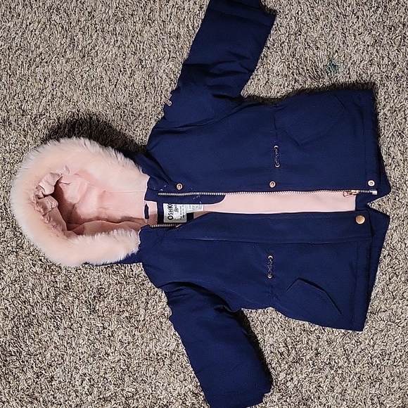 Navy blue and pink coat. 24 mo. - Picture 1 of 7